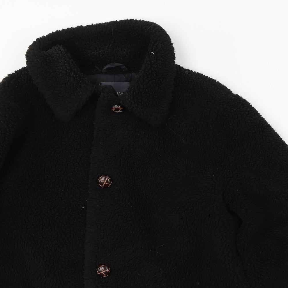 Studio Outerwear Womens Black Jacket Size 12 Button