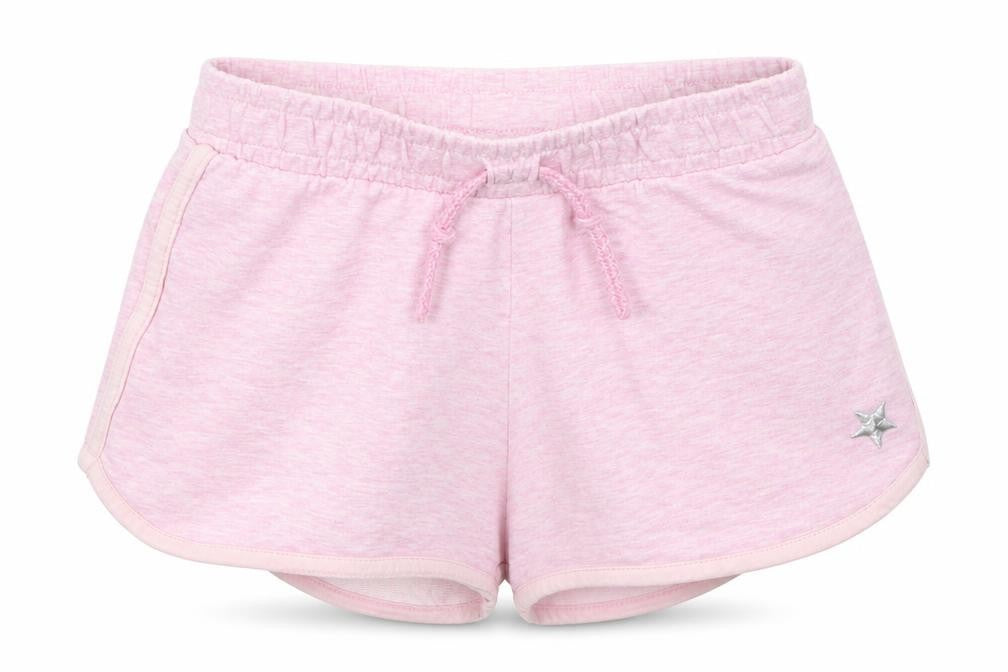 F&F Girls Pink Cotton Sweat Shorts Size 9-10 Years Regular Drawstring