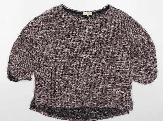 Papaya Womens Pink Round Neck Polyester Pullover Jumper Size M