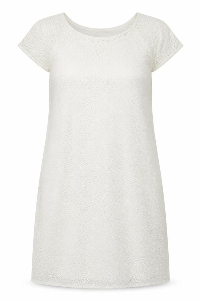 F&F Womens Ivory Polyester A-Line Size 12 Round Neck Pullover
