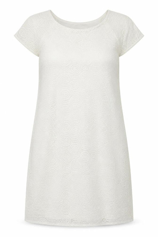 F&F Womens Ivory Polyester A-Line Size 12 Round Neck Pullover