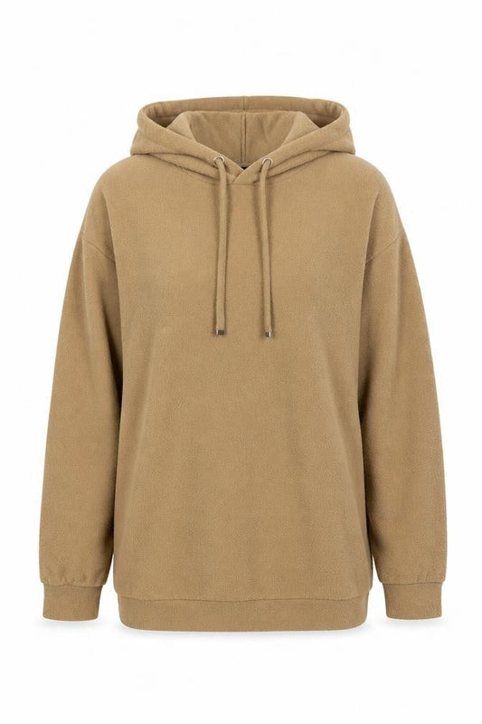New Look Womens Beige Viscose Pullover Hoodie Size S Pullover