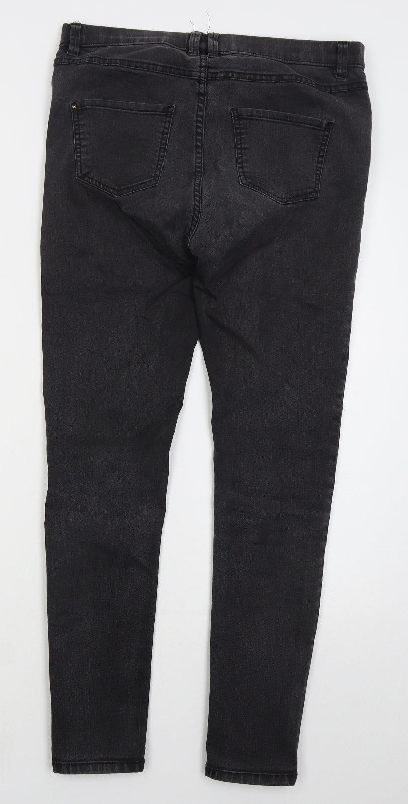 Preworn Womens Grey Cotton Skinny Jeans Size 31 in L28 in Regular