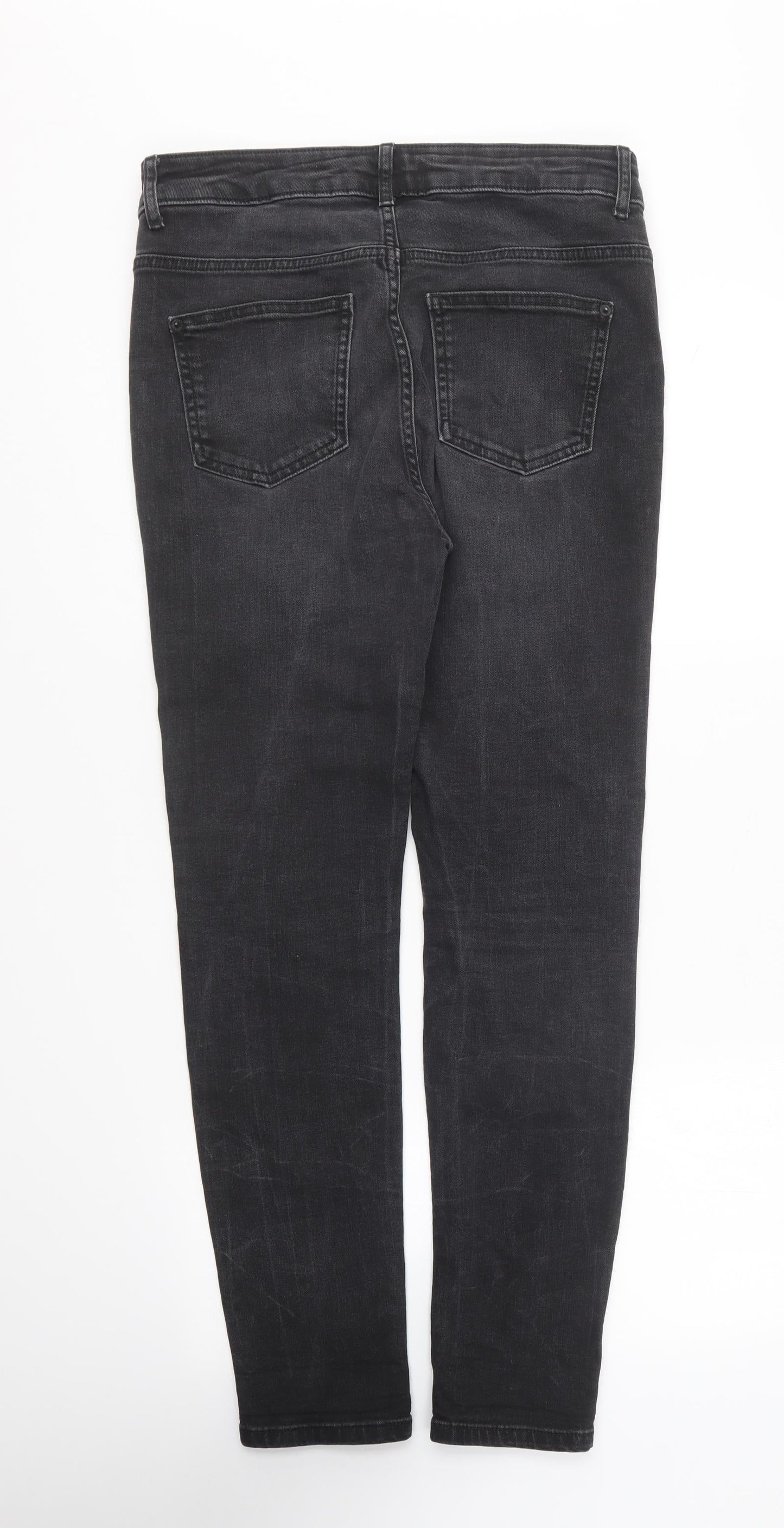 Marks and Spencer Womens Black Cotton Skinny Jeans Size 12 L27 in Regular