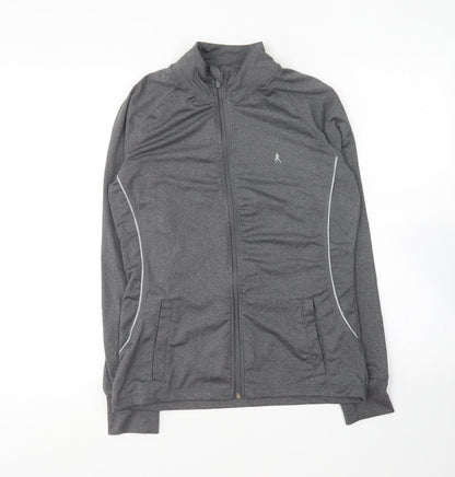 Atmosphere Womens Grey Polyester Full Zip Sweatshirt Size 10