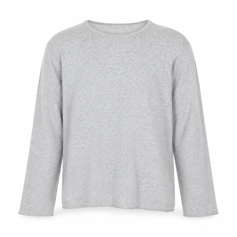 H&M Mens Grey Round Neck Cotton Pullover Jumper Size L