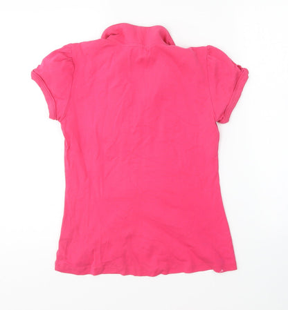 Part Two Womens Pink Cotton Basic T-Shirt Size M V-Neck