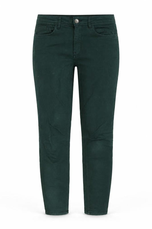 Zara Womens Green Cotton Skinny Jeans Size 8 L28 in Regular Zip