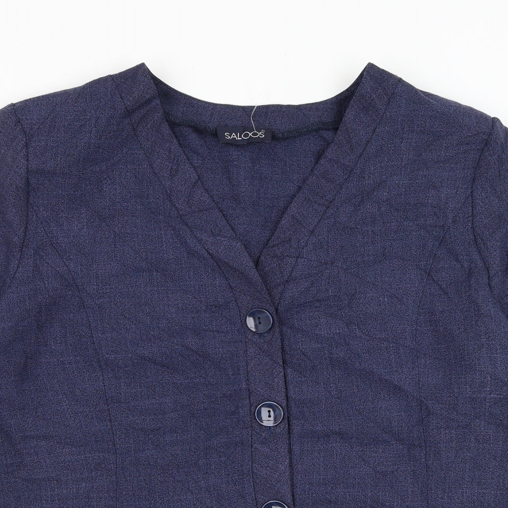 Saloos Womens Blue Jacket Blazer Size 18 Button