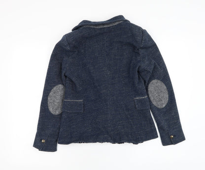 Zara Womens Blue Jacket Blazer Size M Button