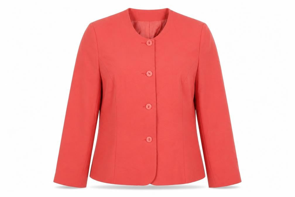 Slimma Womens Pink Jacket Blazer Size 12 Button