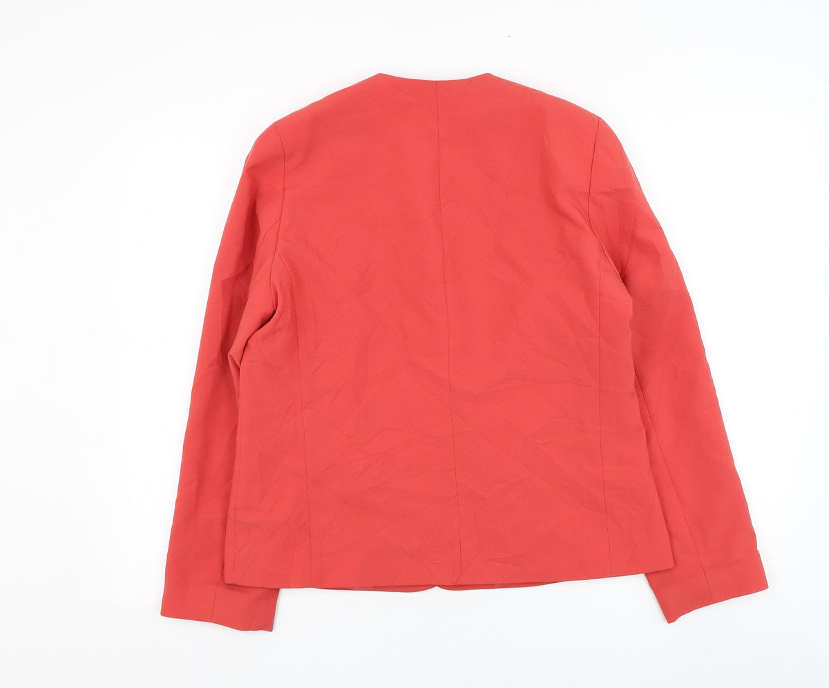 Slimma Womens Pink Jacket Blazer Size 12 Button