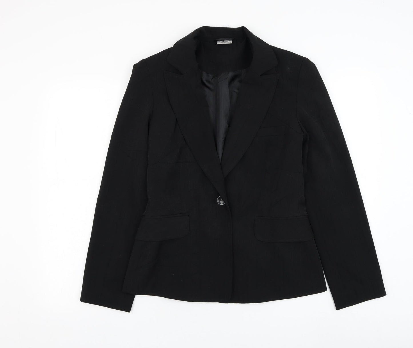 Select Womens Black Jacket Blazer Size 12 Button
