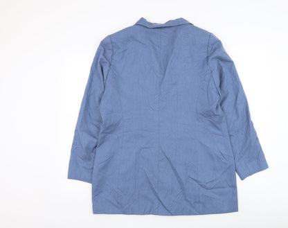 Slimtru Womens Blue Kimono Blazer Size 16 Button