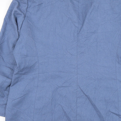 Slimtru Womens Blue Kimono Blazer Size 16 Button