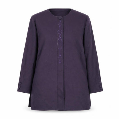 Richards Womens Purple Jacket Blazer Size 10 Button