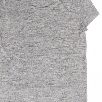 ESPRIT Womens Grey Polyester Jersey T-Shirt Size S Round Neck