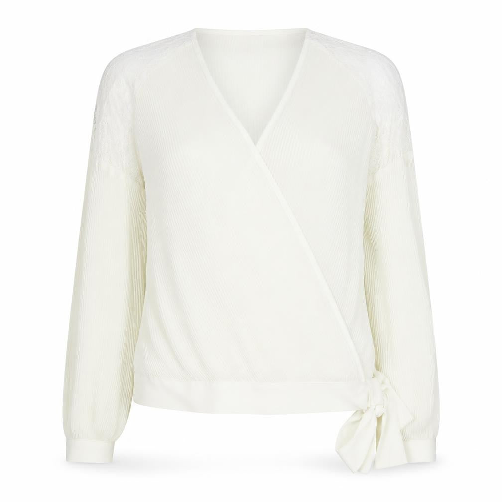 NEXT Womens Ivory Polyester Wrap Blouse Size 10 V-Neck