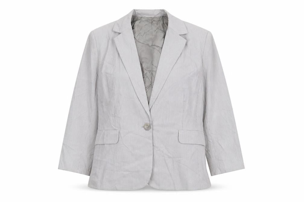 Gap Womens Blue Striped Cotton Jacket Suit Jacket Size 8