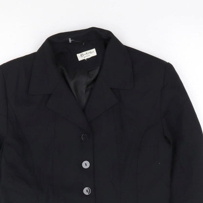 Berkertex Womens Black Polyester Jacket Suit Jacket Size 12