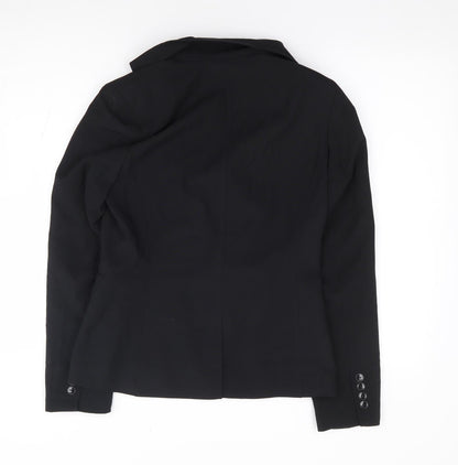Evie Womens Black Polyester Jacket Suit Jacket Size 10