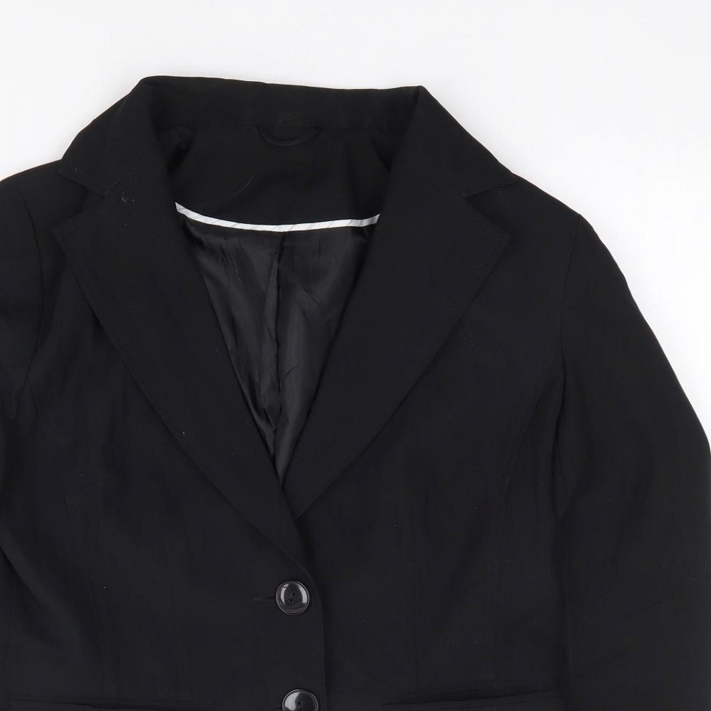 Evie Womens Black Polyester Jacket Suit Jacket Size 10
