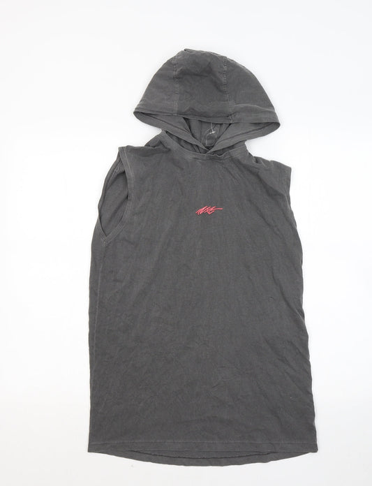 NEXT Girls Grey Cotton Pullover Hoodie Size 14 Years