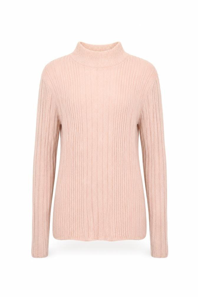 New Look Womens Pink Mock Neck Viscose Pullover Jumper Size 8