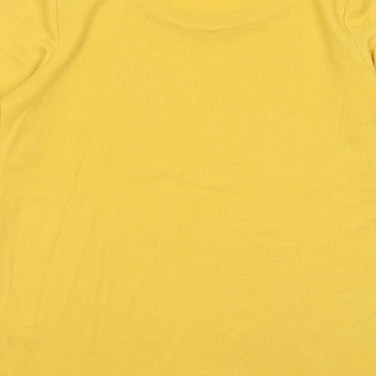 New Look Womens Yellow Round Neck Polyester Pullover Jumper Size 8