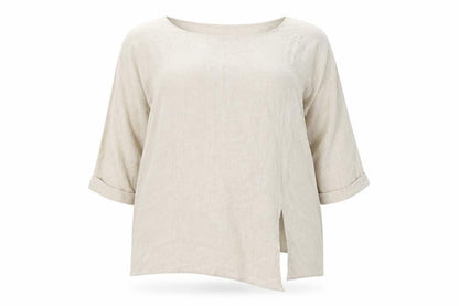 Saloos Womens Beige Round Neck Polyester Pullover Jumper Size 16