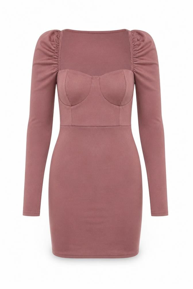ASOS Womens Pink Polyester A-Line Size 8 Square Neck