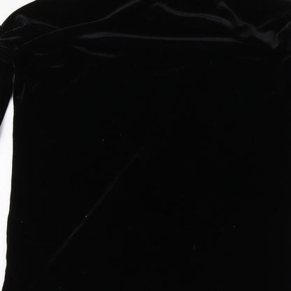 Missguided Womens Black Polyester Basic Blouse Size 6 High Neck