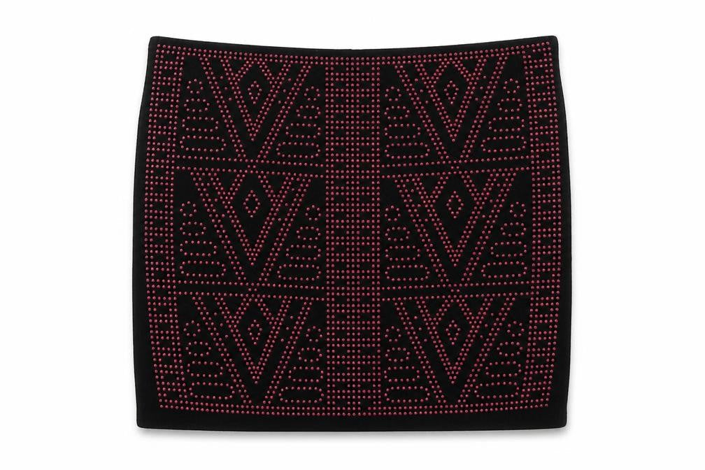 Club Womens Black Geometric Polyester Mini Skirt Size 10
