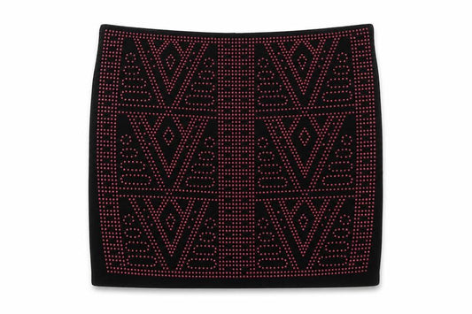 Club Womens Black Geometric Polyester Mini Skirt Size 10