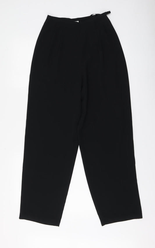 NEXT Womens Black Polyester Trousers Size 8 L29 in Regular