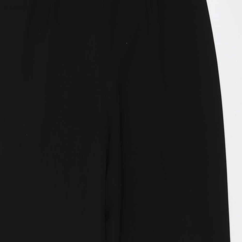 Next Womens Black Polyester Trousers Size 8 L29 in Regular