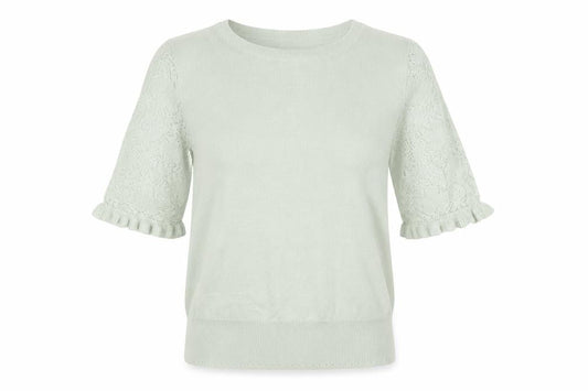Oasis Womens Green Round Neck Cotton Pullover Jumper Size XS