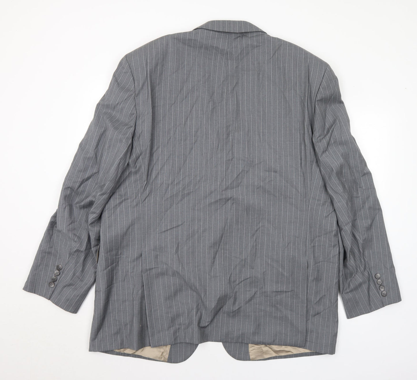 Digel Mens Grey Striped Wool Jacket Suit Jacket Size 48