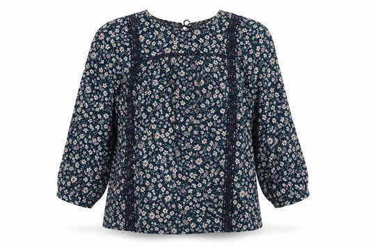 Marks and Spencer Womens Multicoloured Floral Viscose Basic Blouse Size 10 Round Neck