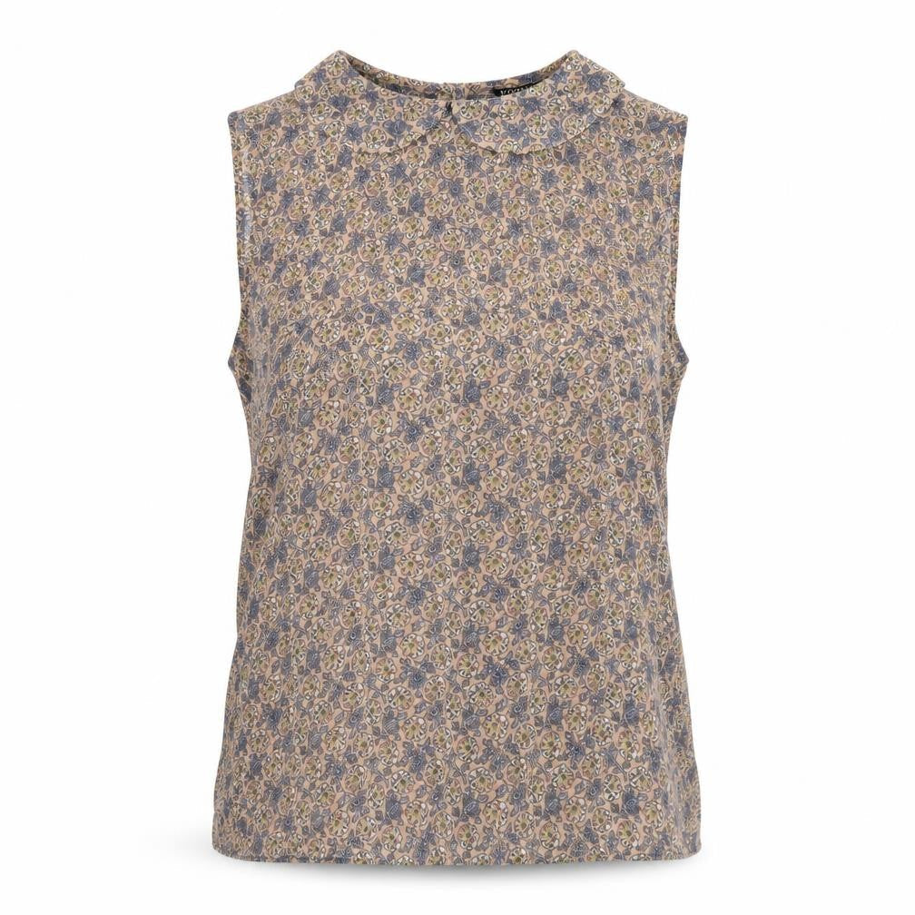 Topshop Womens Multicoloured Floral Polyester Basic Blouse Size 10 Collared