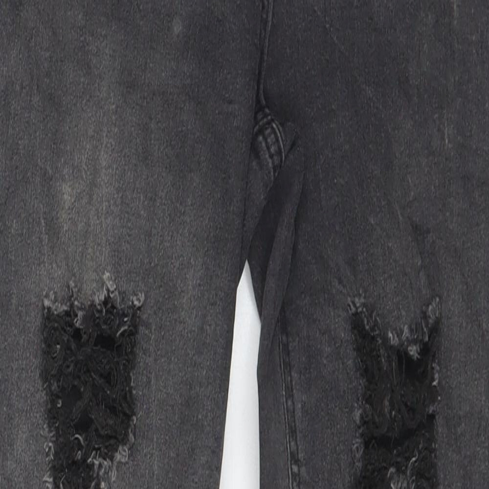 PARISIAN SIGNATURE Womens Black Cotton Skinny Jeans Size 6 L27 in Regular Button