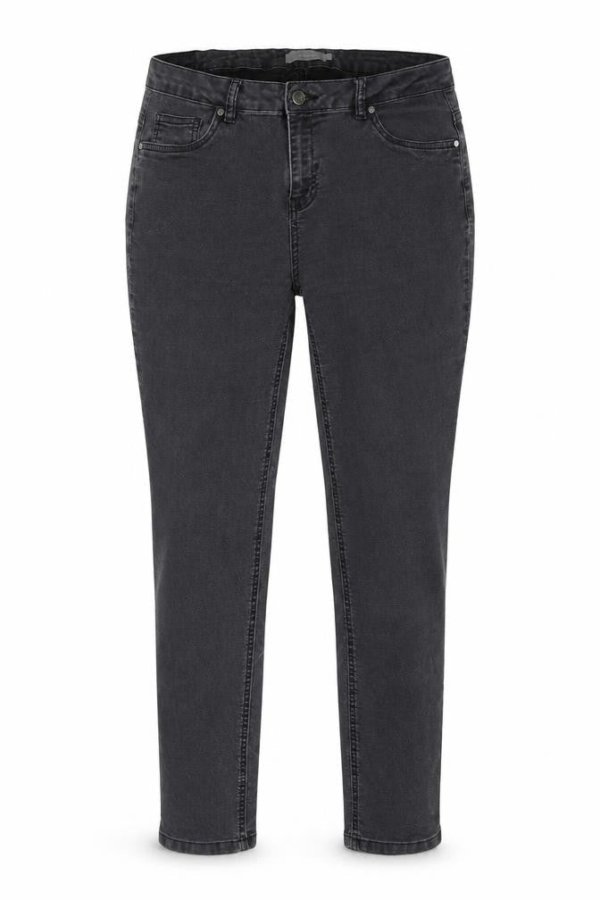 Fransa Womens Black Cotton Straight Jeans Size 12 L29 in Regular Button