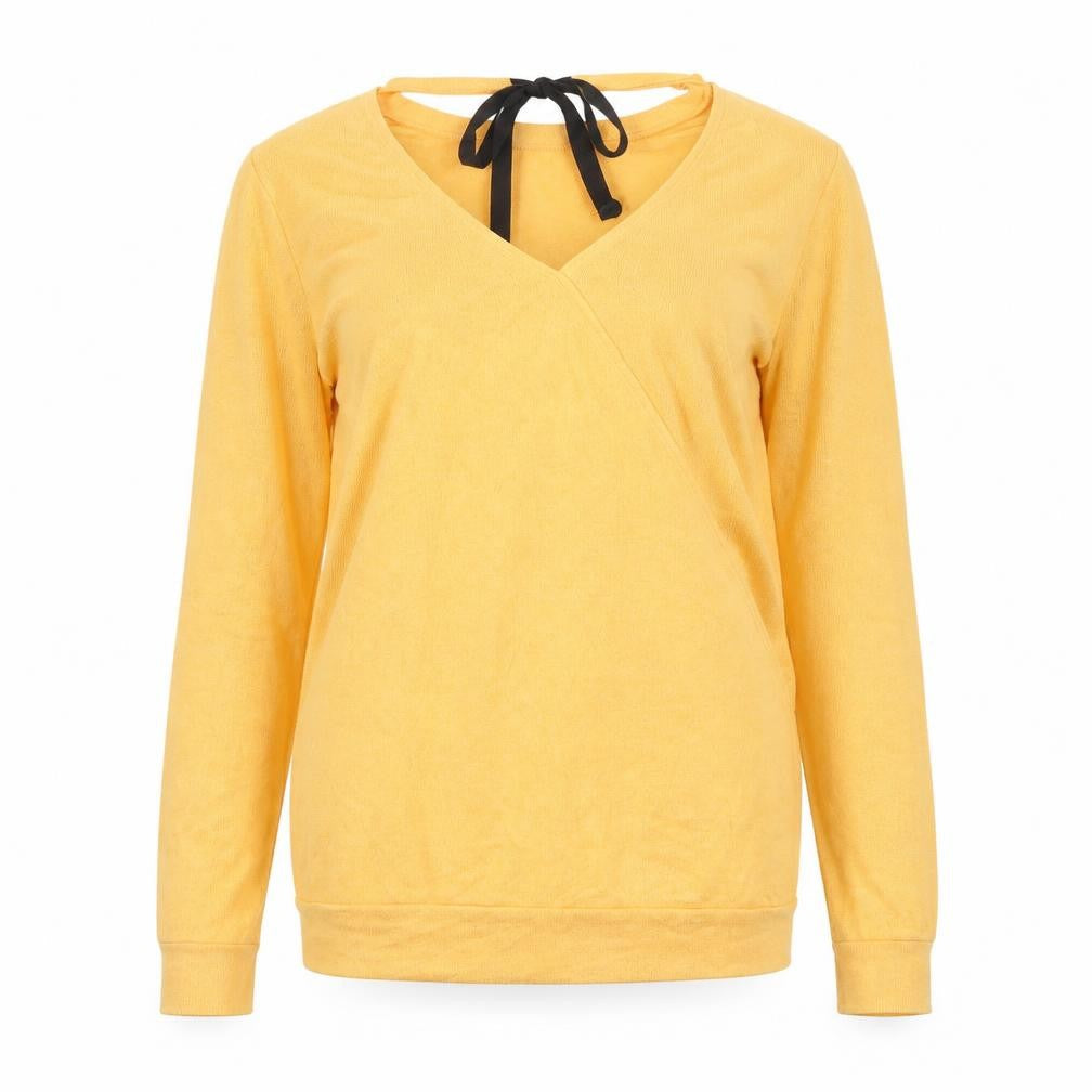 River Island Womens Orange V-Neck Viscose Pullover Jumper Size 10