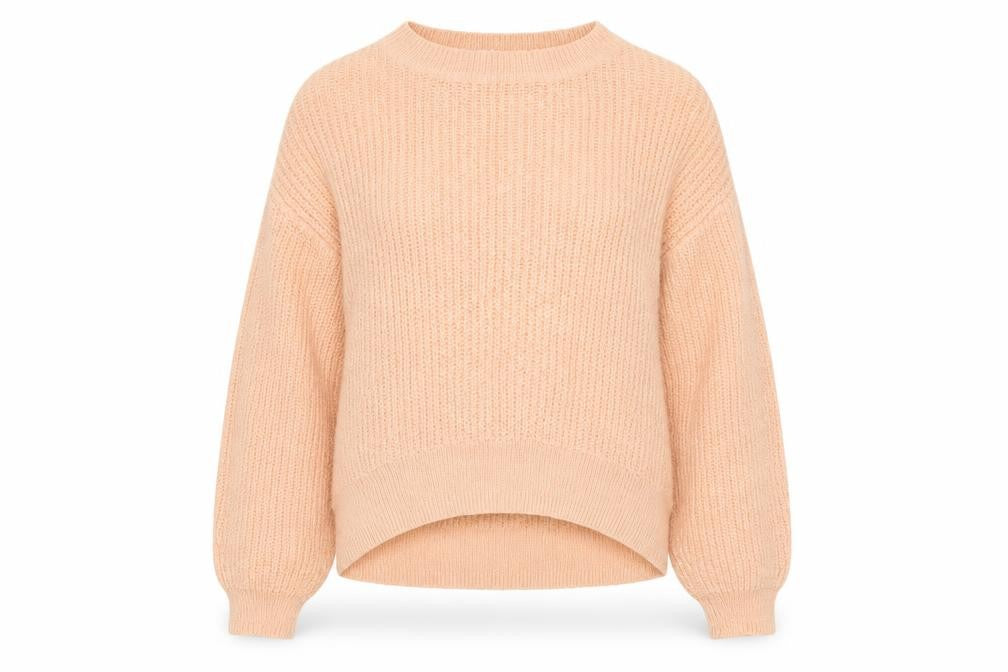 H&M Womens Orange Round Neck Acrylic Pullover Jumper Size S