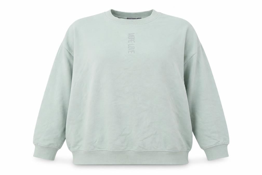 Primark Womens Green Cotton Pullover Sweatshirt Size M Pullover