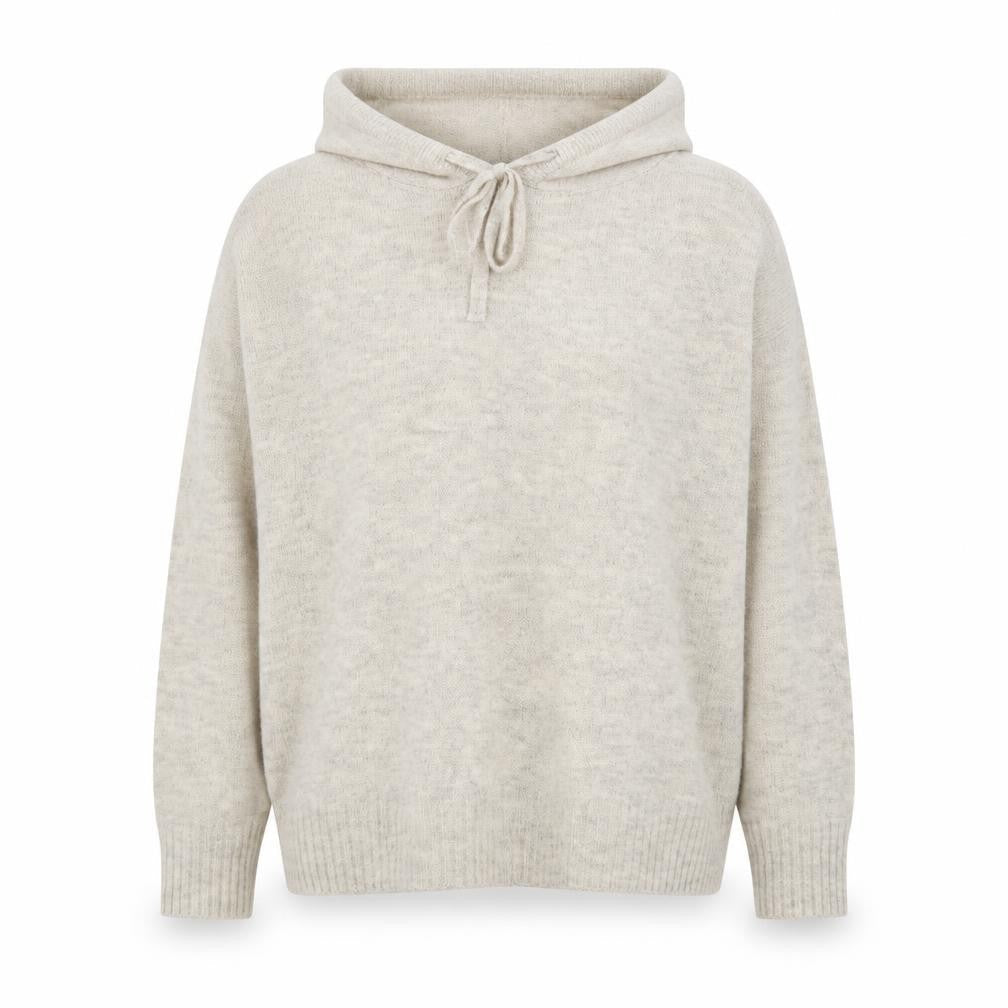 New Look Womens Beige Acrylic Pullover Hoodie Size L Pullover