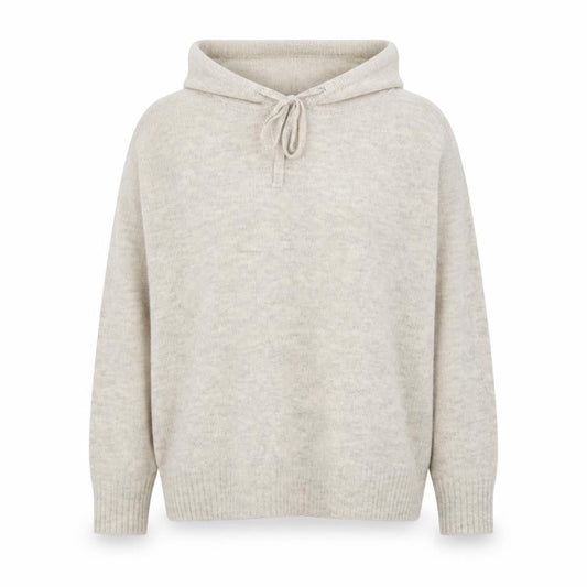 New Look Womens Beige Acrylic Pullover Hoodie Size L Pullover