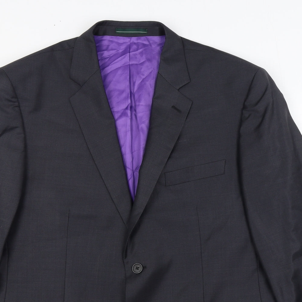 Greenwoods Mens Grey Polyester Jacket Suit Jacket Size 44