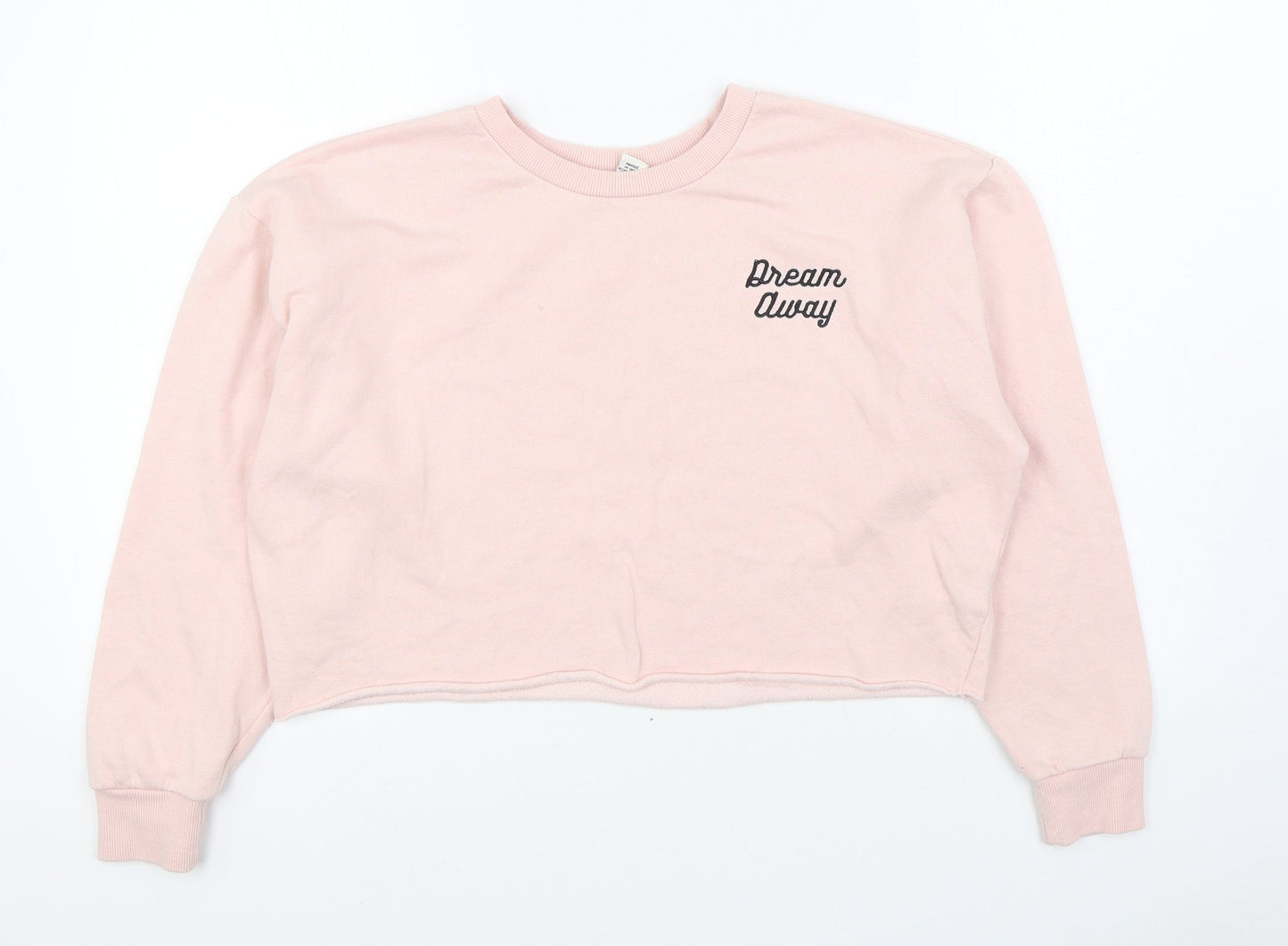FOREVER 21 Womens Pink Cotton Pullover Sweatshirt Size M Pullover