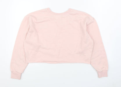 Forever 21 Womens Pink Cotton Pullover Sweatshirt Size M Pullover
